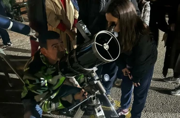 Ahmet Sezer Ortaokulu’nda gece gökyüzü gözlem etkinliği 