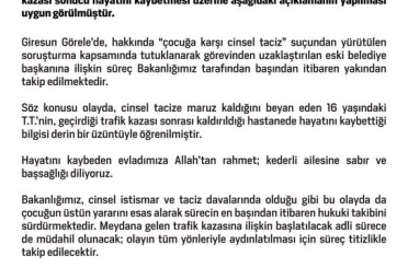 Aile ve Sosyal Hizmetler Bakanlığı: "Çocuklara yönelik istismar ve ihmal karşısında sıfır toleransla hareket etmeye devam edeceğimizi vurguluyoruz" 
