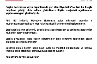 Aile ve Sosyal Hizmetler Bakanlığı’ndan Diyarbakır’daki özel kreş hakkında inceleme 