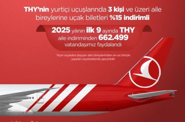 Aile Yılı’nda 662 bin kişi THY’nin yüzde 15 indirimli uçuş fırsatından yararlandı 
