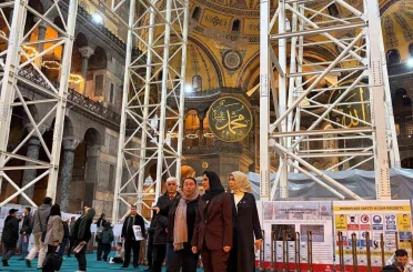 AK Parti heyetinden Ayasofya-i Kebir Cami-i Şerifi’nde restorasyon incelemesi 