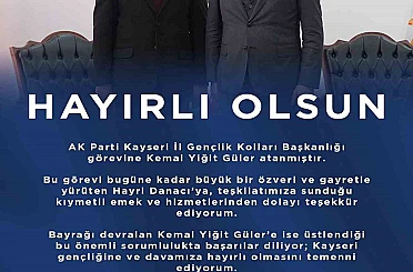 Ak Parti Kayseri İl Gençlik Kolları Başkanı Kemal Yiğit Güler oldu 