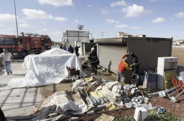 Aksaray'da akaryakıt istasyonundaki yangın korkuttu