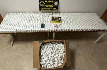 Akşehir'de 10 milyon liralık uyuşturucu operasyonu