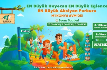 Aksiyon Parkuru heyecanı M1 Konya AVM’de devam ediyor 