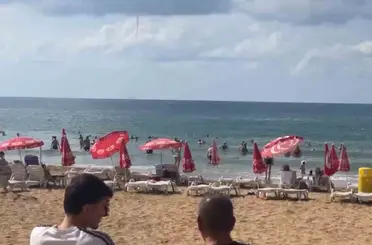 Alanya İncekum açıklarında deniz üzerinde hortum oluştu
