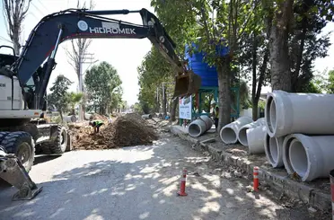 Alaşehir’de taşkınlara karşı 1.2 kilometrelik kolektör hattı