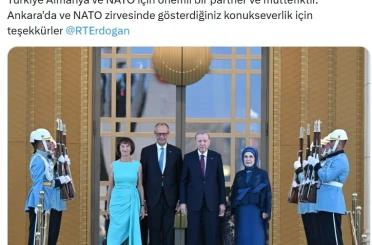 Almanya Şansölyesi Friedrich Merz’den Türkçe teşekkür paylaşımı 