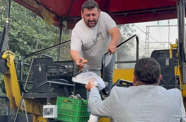Amasra’da yol çalışmasına baklavalı teşekkür 