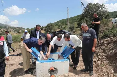 Amasya’nın Direkli köyünde 19 hektar araziye basınçlı sulama sistemi
