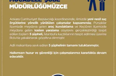 Ankara Emniyet’inden yeni nesil suç örgütlerine operasyon: 5 kişi tutuklandı