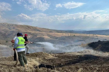 Ankara’da arazide çıkan yangın büyümeden söndürüldü 