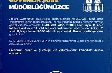 Ankara’da bin 340 adet korsan kitap ele geçirildi

