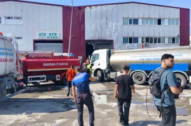 Ankara’da kimyasal ürün fabrikasında yangın: Alevler yan fabrikaya sıçradı 