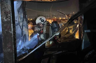 Antakya’da konteyner yangını 