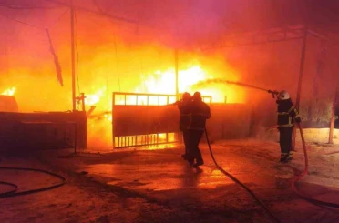 Antakya’da samanlık yangını 