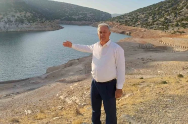 Araban Ardıl Barajı’nda su seviyesi düştü 