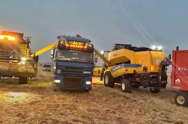 Araban Ovası’nda hububat hasadı devam ediyor 