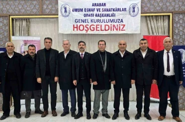 Araban’da esnaf odası başkanı Ahmet Karakuş güven tazeledi 