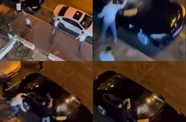 Araçlara saldırıp zarar verdiler: O anları vatandaşlar kaydetti 