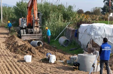 Atça’da kanalizasyon hattı yapımı başladı 