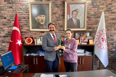 Avrupa Şampiyonu Ertunç, İl Müdürü Kalın ile bir araya geldi