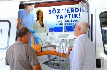 Aydın Büyükşehir Belediyesi Mobil Ağız ve Diş Sağlığı Klinikleri’ne vatandaşlardan yoğun ilgi 