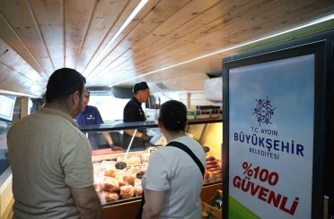Aydın Büyükşehir Belediyesi Mobil Halk Ege Et’e Buharkent’te yoğun ilgi 