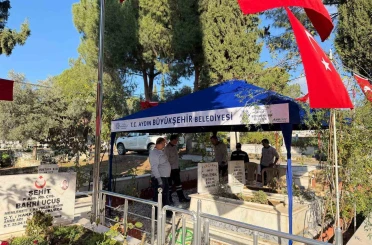 Aydın Büyükşehir Belediyesi’nden mezarlıklarda yoğun çalışma 