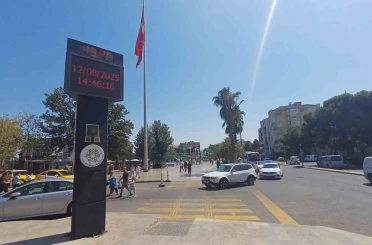 Aydın’da hissedilen sıcaklık 50 dereceye yaklaştı 