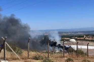 Ayvacık’ta katı atık ve bertaraf tesisinde yangın 