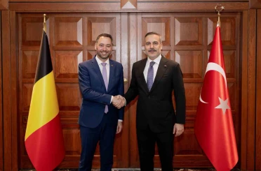 Bakan Fidan, Belçikalı mevkidaşı Prevot ile bir araya geldi 