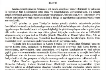 Bakan Göktaş: "2026-2030 dönemini kapsayan ‘Kadına Yönelik Şiddetle Mücadele 5’inci Ulusal Eylem Planımız’ Resmi Gazete’de yayımlanarak yürürlüğe girdi" 