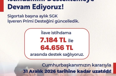 Bakan Işıkhan: "İlave istihdama 7 bin 184 lira ile 64 bin 656 lira arasında destek sağlıyoruz" 