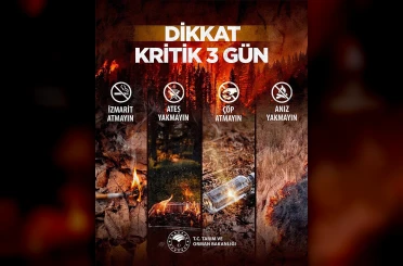 Bakan Yumaklı: "Orman yangınları açışından kritik 3 gün"
