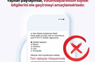 Bakanlıktan ‘sahte yardım’ paylaşımlarına karşı uyarı 