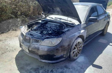 Bandırma-Gönen yolunda seyir halindeki otomobilde yangın 