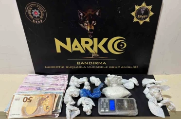 Bandırma’da düzenlenen narkotik operasyonunda zehir tacirlerine darbe