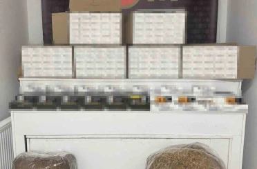 Bandrolsüz 75 bin dal boş makaron ele geçirildi 