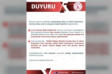 Bartın’da afetler için ikaz ve alarm sistemi kuruldu 