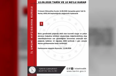 Bartın’da denize girmek yasaklandı 