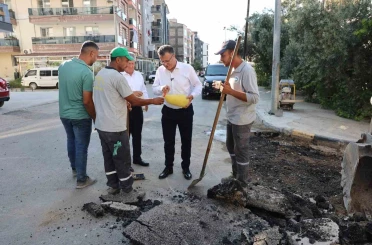 Başkan Öküzcüoğlu’ndan babasının tarifiyle işçilere serin mola 