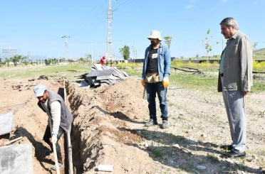 Başkan Taşkın, altyapı çalışmalarını yerinde inceledi 