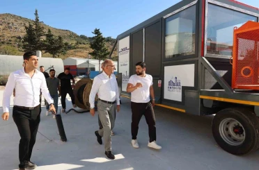 Başkan Yapar, Asfalt Plent Tesisi’nde incelemelerde bulundu 