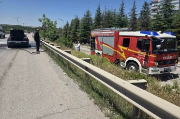 Başkentte otomobil yangını 