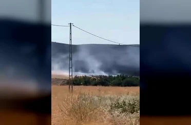 Baskil’de anız yangını paniğe neden oldu