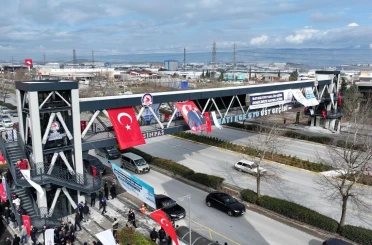 Batı Ege GYO Yaya Üst Geçidi hizmete açıldı 