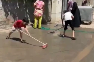 Batman’da onarım sonrası temizlenmeyen yolları vatandaşlar temizledi 