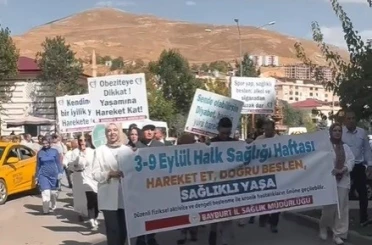 Bayburt’ta Halk Sağlığı Haftası kapsamında yürüyüş düzenlendi 
