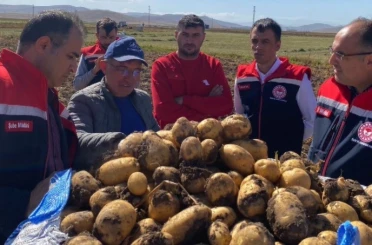 Bayburt’ta patates hasadına başlandı 